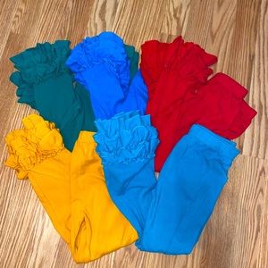 5 pair girls size 8 Ruffle Pants
